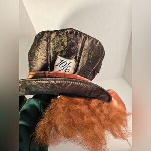 Disney Alice in Wonderland Mad Hatter Costume Hat with Hair for Adults Orange